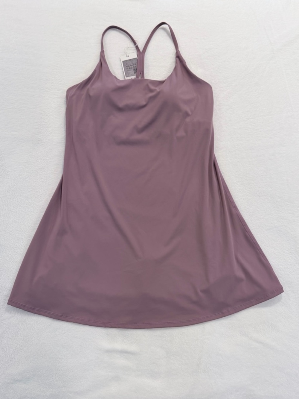 Mauve Spaghetti-Strap A-Line Dress